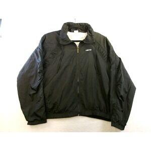 HEAD Sportswear Windbreaker Jacket Mens Large Black Excellent Vintage Full Zip